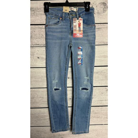 NWT Boys Levi's 510 Blue Skinny Fit Jeans - Size 10 - Picture 1 of 3